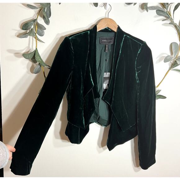 NWT BCBG Green Velvet Blazer - Picture 1 of 5